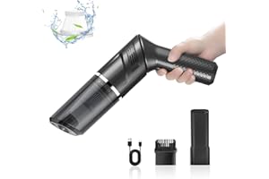 MZGO Car Vacuum Mini Vacuum Handheld Vacuum Cordless,120W Car Vacuum Cleaner High Power 90° Rotatable Handle Rechargeable Hand Vacuum Cordless Wireless Portable Handheld Car Vacuum for Home/Car (Black)