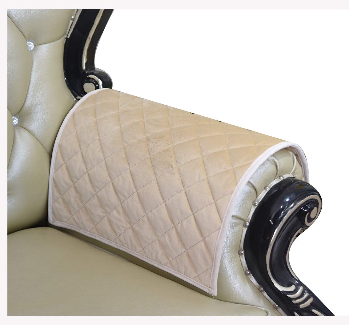 Photo 1 of HAOMAIJIA Sofa Armrest Cover, Recliner Chair Arm Cover,Armchair Slipcover Nonslip Quilted Furniture Protector for Leather Sofa Couch (ASand, 14 x14 Inches Sofa Armrest Cover-2 Pieces)
