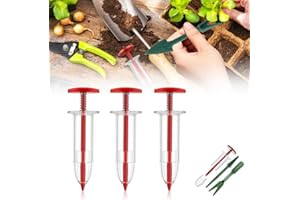 BYSKU Upgraded Mini Seed Spreader, 2024 New Mini Seed Planter Tool, Small Sowing Seed Dispenser, Manual Seedlings Dibber and Widger Set, Handheld Garden Seed Sower Planter for Tiny Seeds