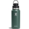 HYDRO FLASK Wide Mouth Chug Cap vacuum insulated stainless steel water bottle with leakproof closeable lid for cold water drinks, sports, travel, car and school