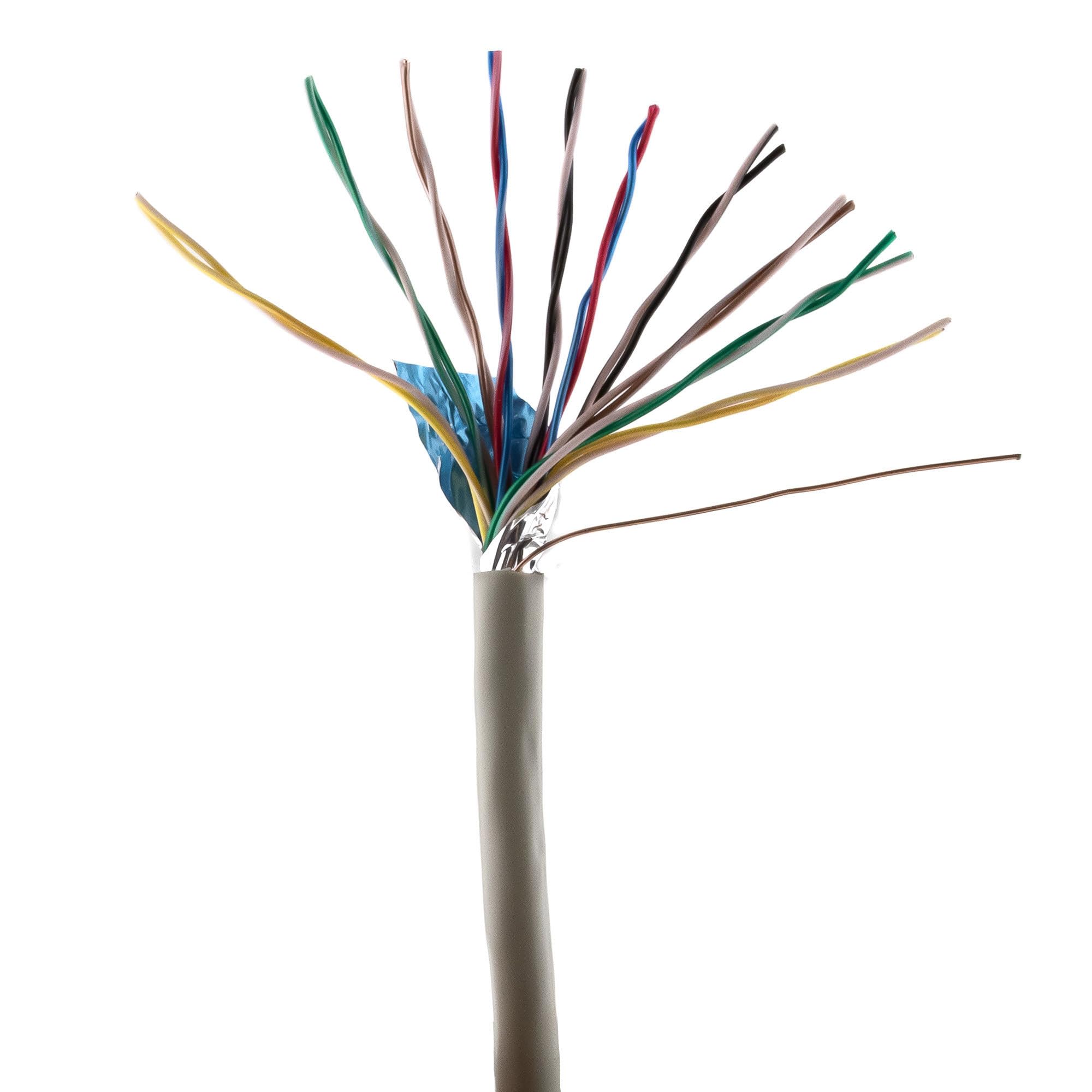 Telephone Cable 10 x 2 x 0.6 mm J-Y(ST) Y 50 m Round for Flush-Mounted Telecommunications Installation Cable 20-Core