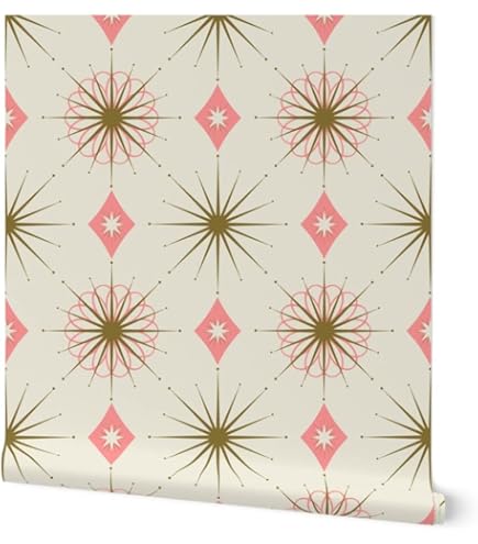 Spoonflower Peel & Stick Removable Wallpaper - Ochre Rust Orange Copper Mustard Print, 24" X 108" Self-Adhesive Roll - View #5