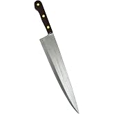 4E's Novelty 17.5" Fake Kitchen Knife Costume Prop, PE Foam Large Size Realistic Looking Halloween Prop Knife Toy for Michael Myers Costume Accessories