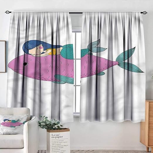 Amazon Com Sanring Mermaid Boys Bedroom Backout Curtains Baby