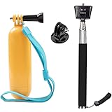 TEKCAM Action Camera Selfie Stick Floating Hand Grip Compatible with Gopro Hero 12 11 10 9 8 7AKASO EK7000 Brave 4 V50 Apexca