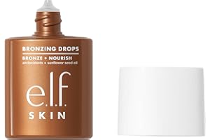 e.l.f. SKIN Bronzing Drops, Liquid Bronzer For Face & Skin, Creates A Sun-Kissed Glow, Infused With Vitamin E, Vegan & Cruelt
