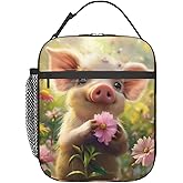 VANZEV Lunch Box for Women Men, Cute Pig Insulated Lunch Box Reusable Portable Lunch Bag Cooler Tote Waterproof Lunch Container for Office Picnic Work Travel Hiking