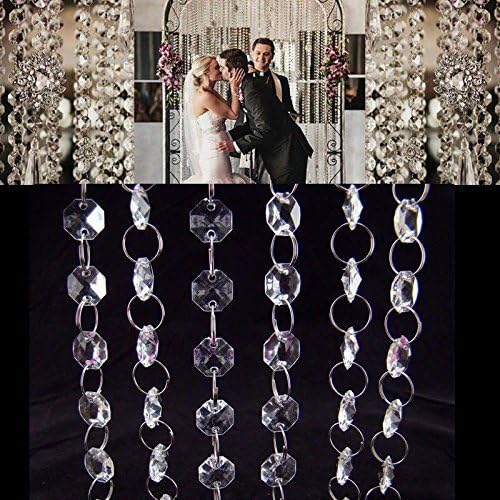 niCWhite Crystal Beads Chains