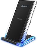 Wireless Charger, Seneo Qi Stylish Wireless Charger Stand Compatible with iPhone XS, iPhone XS Max, iPhone XR, iPhone X/8/8 Plus, 10W Fast Wireless Charger for Galaxy Note 9/8/5/S9+/S9(No AC Adapter)