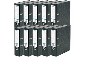 ELBA A4 Lever Arch File |, Paper on Board, Black, Pack of 10 Folders