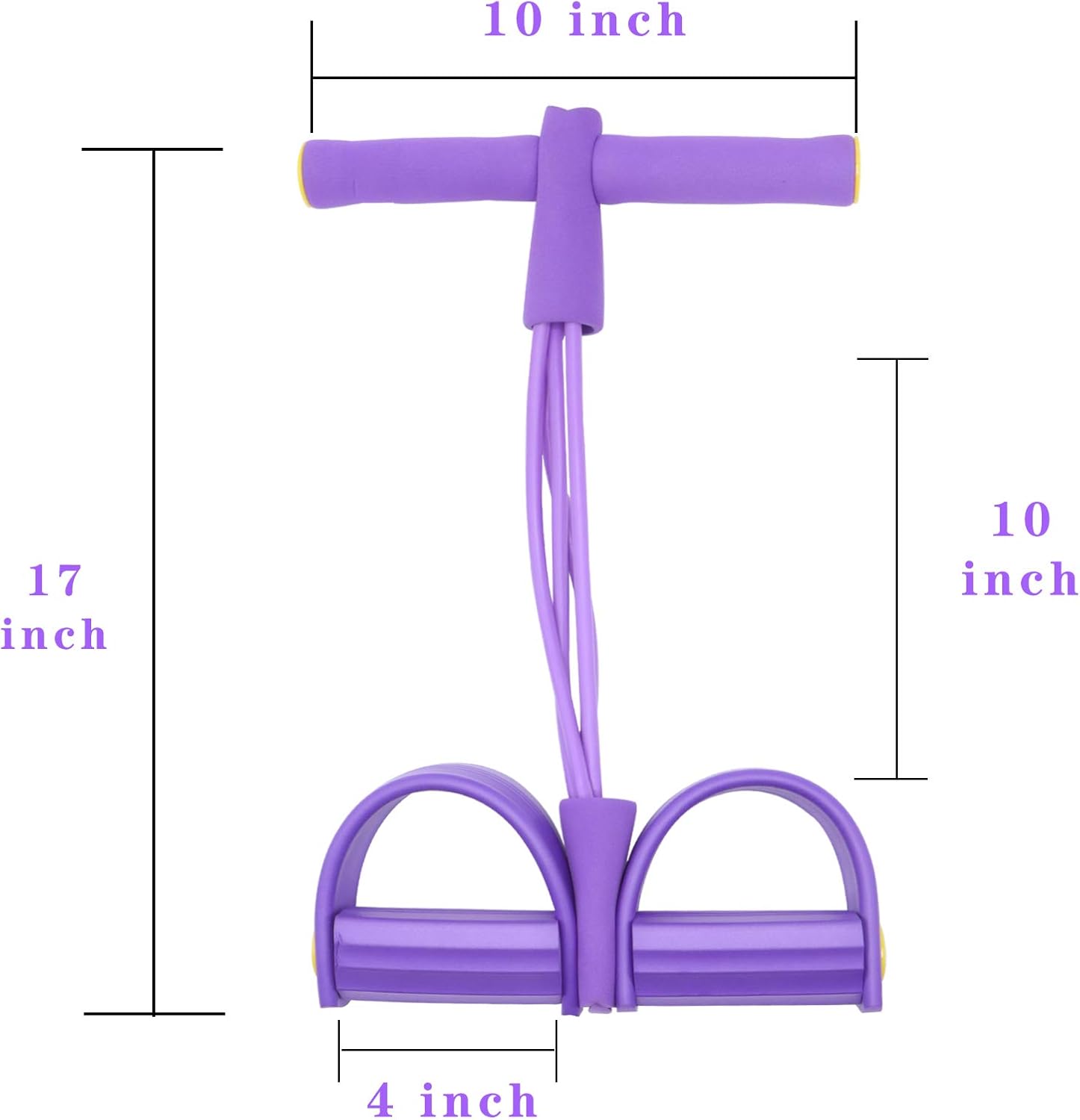 Pedal Resistance Band 4 Tubes Sit-up Puller Equipment Bodybuilding Latex Tension Rope for Abdomen Waist Arm Stretching Slimming Training: Sports & Outdoors