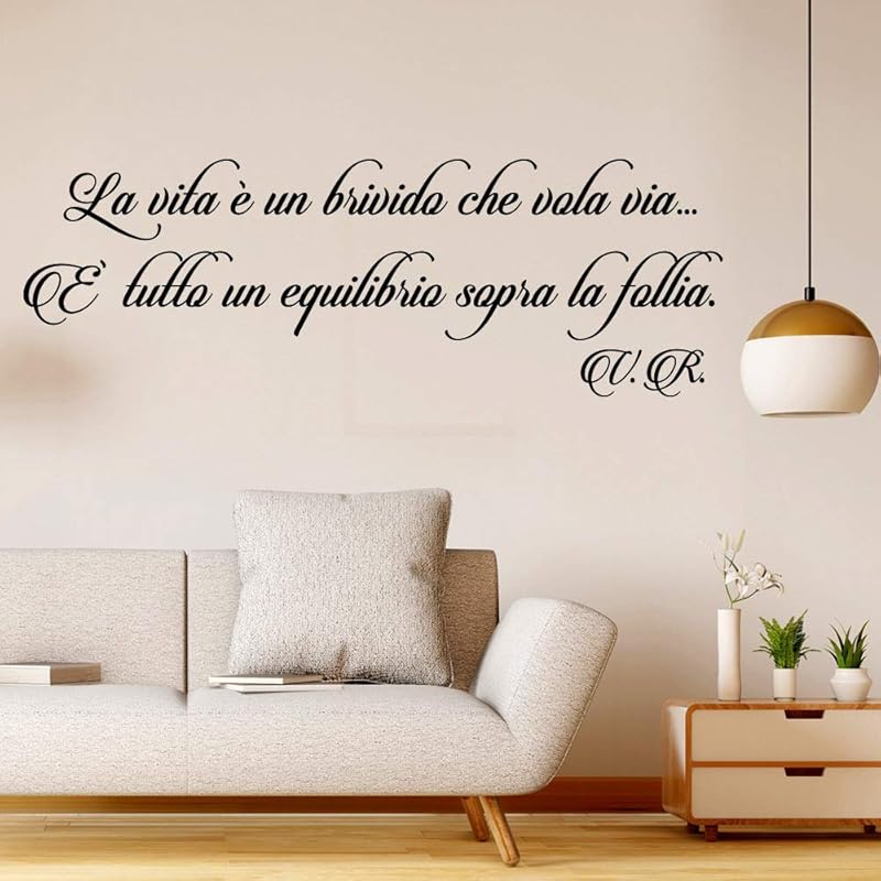Adesivi Murali Frasi la Vita è un brivido che vola via citazione wallstickers frase Adesivi da