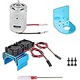 Rchobbytop RC 540 Motor Aluminum Motor Heatsink with Dual Cooling Fan Motor Seat Combo for A949-B A959-B A969-B A979-B K929-B 1/18 Wltoys Upgrades Parts