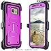 COVRWARE Galaxy S7 Edge [Aegis Series] + Full-Coverage Screen Protector, Heavy Duty Rugged Full-Body Armor Holster Case [Belt Swivel Clip][Kickstand] For Samsung Galaxy S7 Edge, Magenta