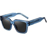 DUCO Retro Squar Acetate Polarized Sunglasses for Men Women UV400 Protection Shades Driving Hiking Glof Sun Glass DC2342