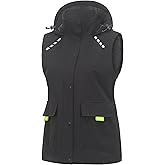 Little Donkey Andy Women's Waterproof Cycling Vests with Hood Lightweight full Zip Reflective Stretch Jerseys for Biking