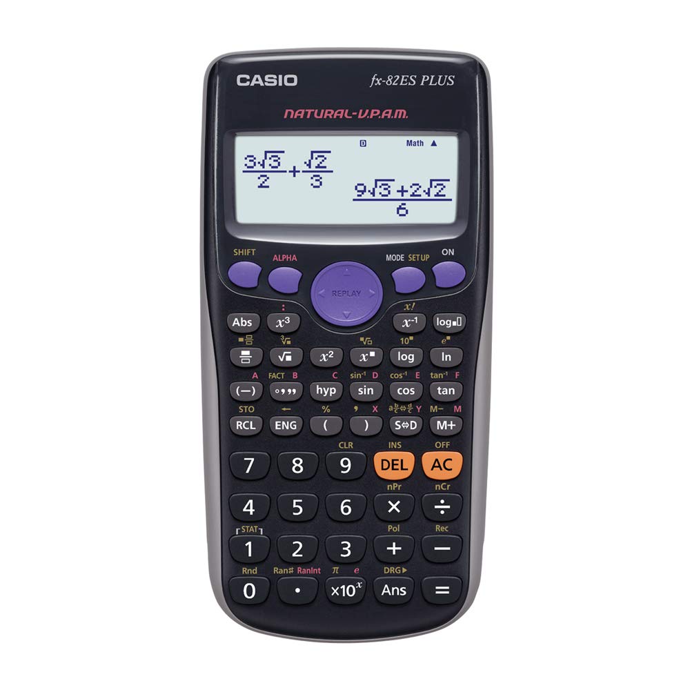 Amazon.com: Casio Fx-82es Fx82es Plus Bk Display Scientific Calculations  Calculator with 252 Functions: Sports & Outdoors