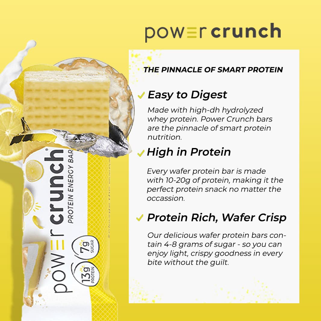 Bionutritional Research Group Power Crunch Protein Energy Bar, Lemon Meringue, 12 Count (16.8oz) (480G)