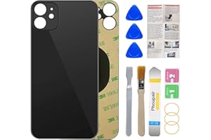 Phoupair OEM Rear Back Glass Replacement for iPhone 11 6.1 Inches with Professional Repair Tool Kit (Black)