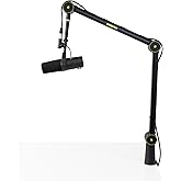 Shure by Gator Deluxe Articulating Desktop Podcasting Mic Boom Arm with Cable Management Channel; (SH-BROADCAST1)