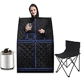 iDOTODO Portable Steam Sauna for Home Spa, at Home Sauna, One Person Foldable Lightweight, Full Body Sauna Tent for Relaxatio