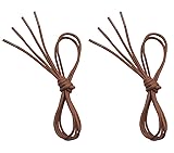 VSUDO Waxed Round 35" Light Brown Dress Shoe Laces