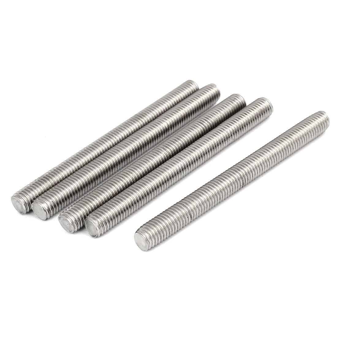Sourcingmap M10 x 110mm 1.5mm Pitch 304 Stainless Steel Fully Threaded Rods Bar Studs 5 Pcs