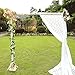 yazi 60x120 inch White Lace Table Runner Spring Summer Classical Wedding Decor, Table Runner Lace Overlay Baby & Birthday Party Rustic Wedding Party Reception Decorations