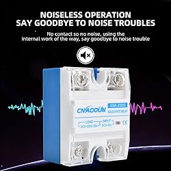 CNAODUN Solid State Relay SSR-25DD with Heat Sink