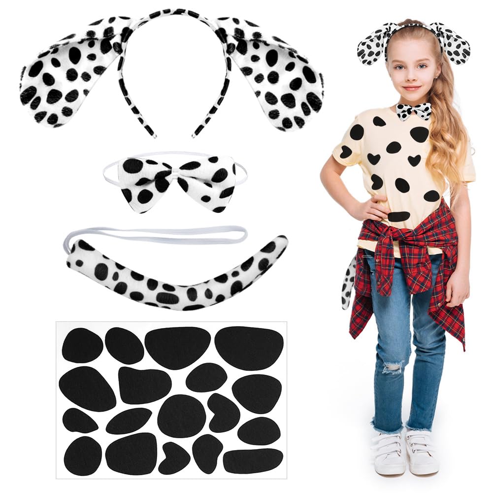 ACWOO Dog Ears Costume for Kids, 4 PCS Animal Costume Set with Accessories, Animal Fancy Dress for Kid, Animal Tutu Dress for Kids Girls Carnival Cosplay Christmas Party — image 1