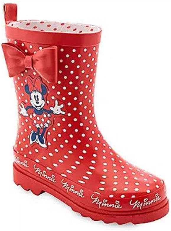 red rain boots with bow on back