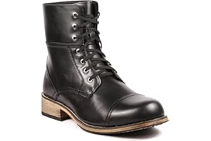 Metrocharm MC001 Men's Lace Up Cap Toe Formal Dress Casual Fashion Boots