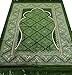 Prayer Rug - Wide Plush Velvet Quality Namaz Sajjadah Namaz Seccade Turkish Prayer Mat Carpet Elegant Green