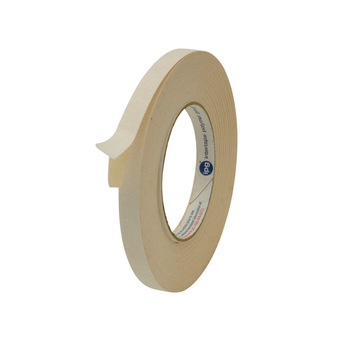 Intertape Double Sided Flatback Paper Tape (591), 1/2 in. x 36 yds. (Beige)