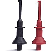 BOCEUC Test Hooks Clips, Multimeter Test Lead Kit Mini Test Hook Clip for 2mm Plug Test Probe Electronic Testing IC Grabber