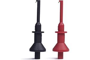 BOCEUC Test Hooks Clips, Multimeter Test Lead Kit Mini Test Hook Clip for 2mm Plug Test Probe Electronic Testing IC Grabber