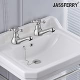 JASSFERRY Victorian Basin Taps Pair 1/4 Turn Hot Cold Chrome 1/2" view 6