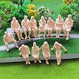 Evemodel P2516 12pcs G scale Figures 1:25 All Seated Unpainted People Model Train Railway