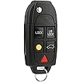 Flip Key Fob Keyless Entry Remote fits Volvo C30 C70 S40 S60 S80 V50 V70 XC60 XC70 XC90 (LQNP2T-APU)