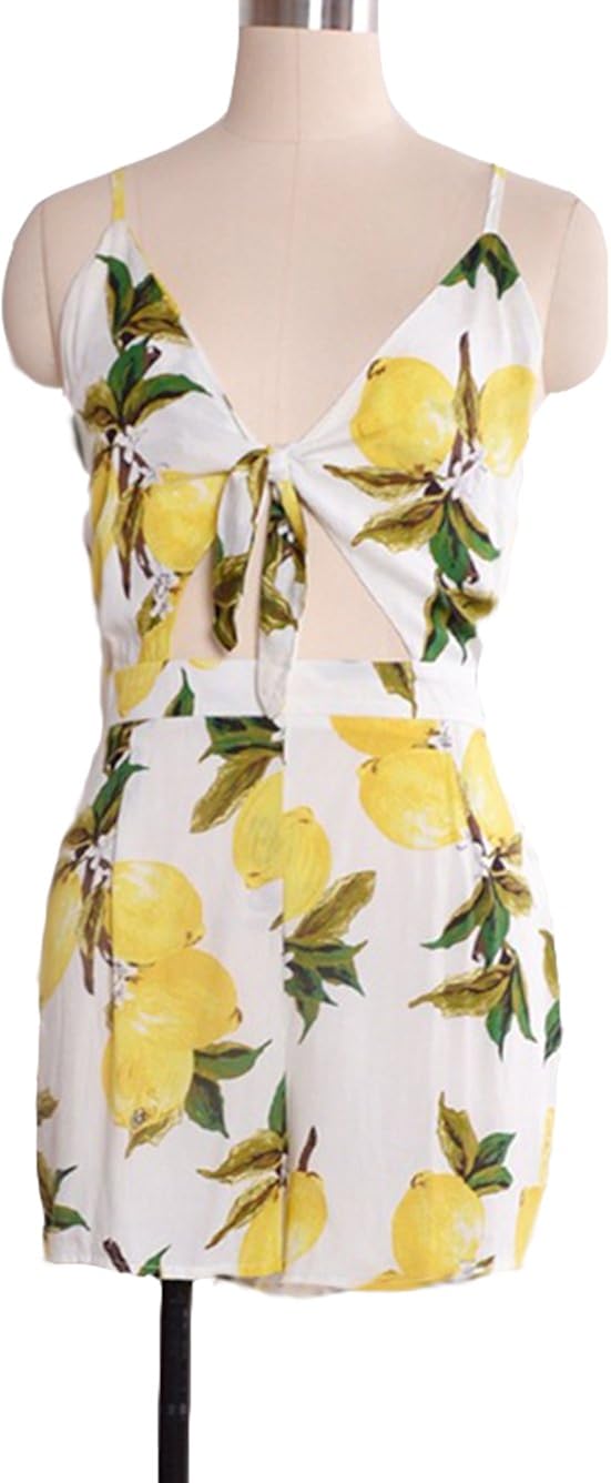 lemon romper womens