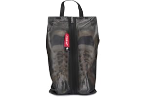 pack all Shoe Bag for Travel, Water-Resistant Shoe Pouch for Gym, Odor-Resistant Soccer Cleats Bag for Sport (Black, 1-Pack)