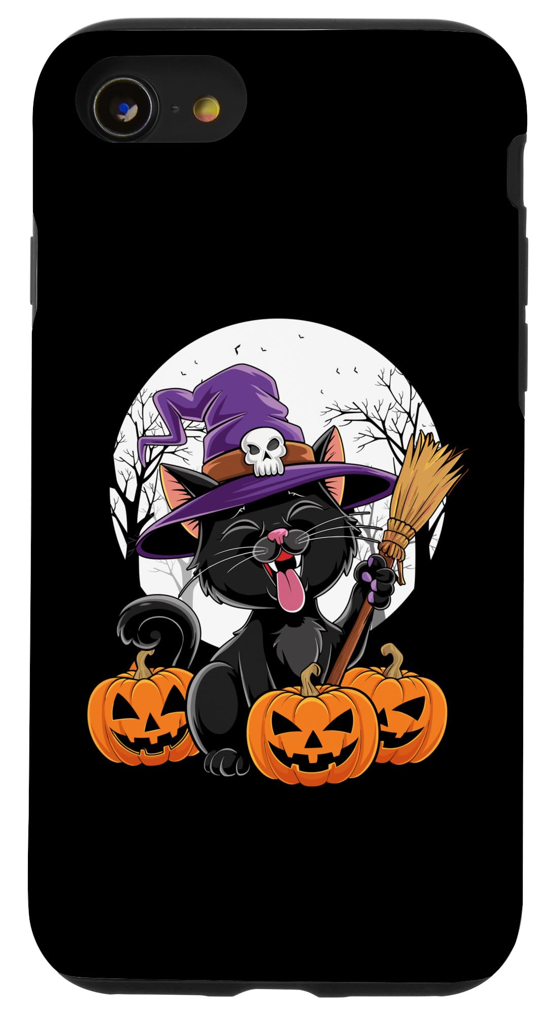 iPhone SE (2020) / 7 / 8 Cute Cat Witch Halloween Pumpkin Black cat Case