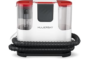 Upholstery Cleaner, MUJERBAY Protable Spot and Stain Cleaner Carpet, Easy Move with Universal Wheels, Rug Remover Deep Clean Machine for Pet, Couch, Car
