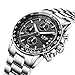 LIGE Water Resist Analog Quartz Stainless Steel Mens Dress Watch
