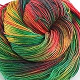 Premium Anamika Lace Weight Silk Multicolor Zari Yarn | Beautiful Handmade Silk Yarn for Knitting, Crocheting, Weaving, Spinning or Gift Wrapping by Darn Good Yarn | 300 Yards