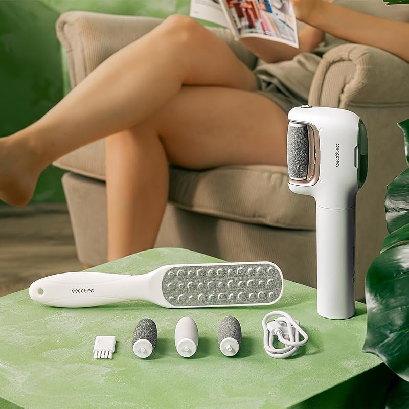 Lima Elettrica Piedi Calli con Batteria Ricaricabile SkinCare Steam Silky. Funzione Vapore, 3 Testine, Resistente all'Acqua IPX7, 3 Velocità, Raschietto Extra, Raspador per pelle Secca e Dura