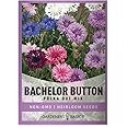 Gardeners Basics Bachelor Button Seeds for Planting Cornflower (Polka Dot Mix) - Pretty Mix of Bachelors Buttons Seeds Open Pollinated, Non-GMO, Great for Cut Flower Gardens