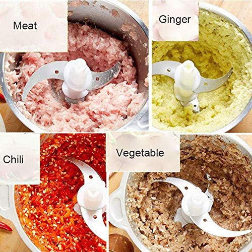 CEHNXIU-Electric-Food-Processor-Stainless-Steel-Meat-Grinder-and-Vegetable-Fruit-Slicer-with-4-Titanium-Coating-Blades-2-Speeds-Blender-and-Mincer-for-Mincing-Chopping-Grinding
