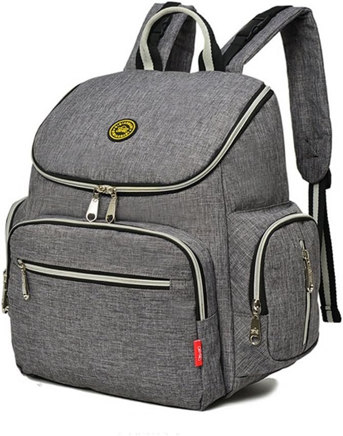 Multifunctional Mummy Large Capacity Backpack Baby Diaper Nappy Bag Nursery Changing Bag Handbag Shoulder Backpack (Grey - 01)