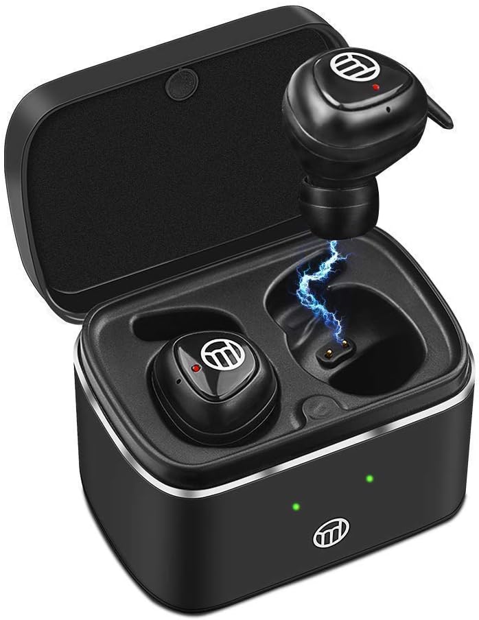 Bluetooth Earbuds TWS, ZealSound True Wireless Bluetooth Headphones Earphones Mini Sweatproof Sport Headsets, in-Ear Noise Cancelling with Built-in Mic for iPhone iPad Android Phone (Black)